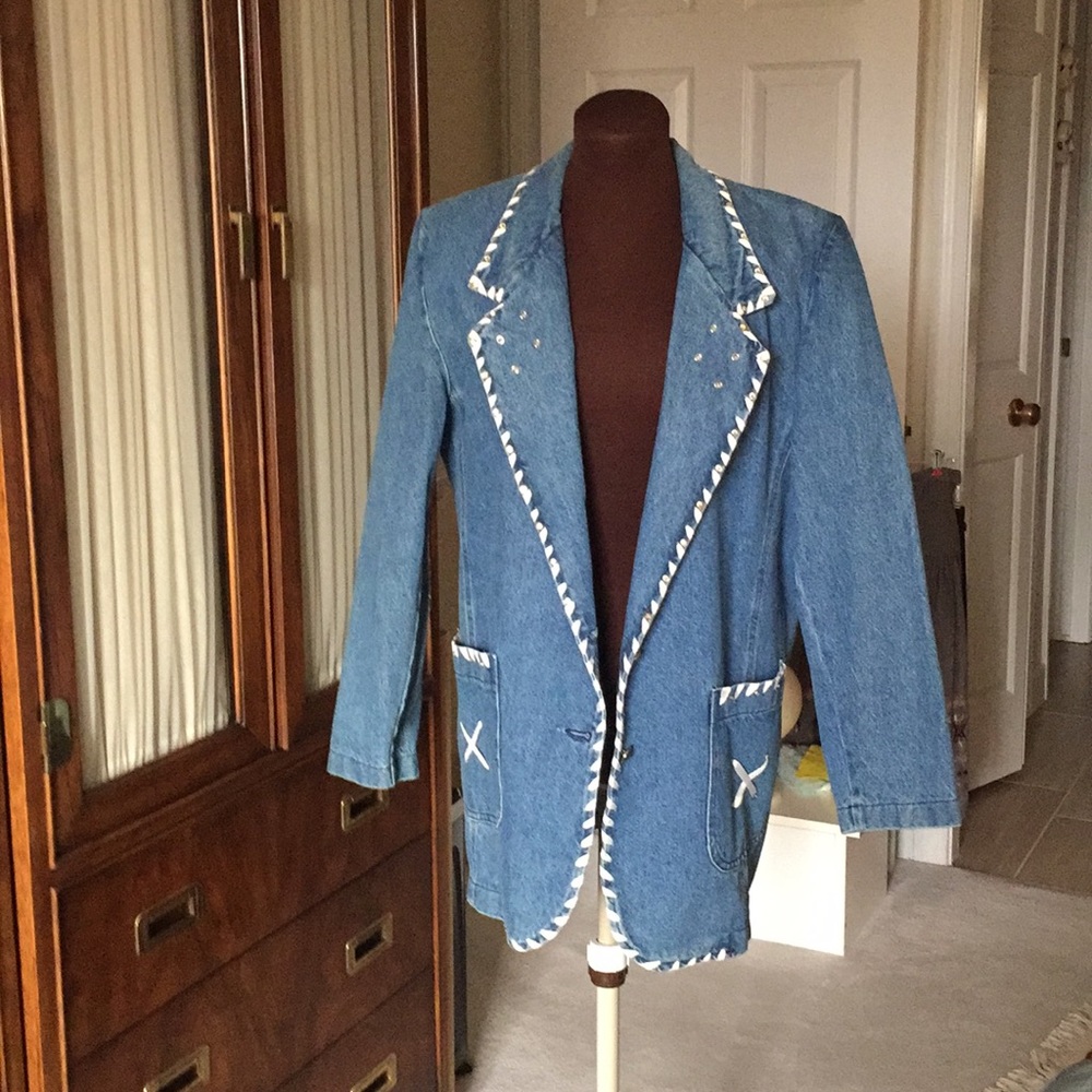 Vintage David David denim blazer